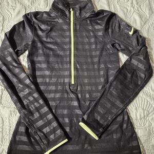 Nike Black and Yellow Half-Zip Pullover